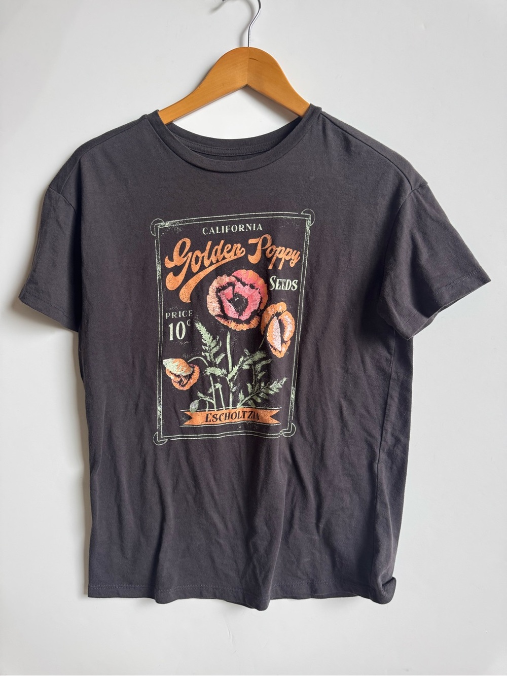 Fifth Sun Black Golden Poppy Graphic Tee